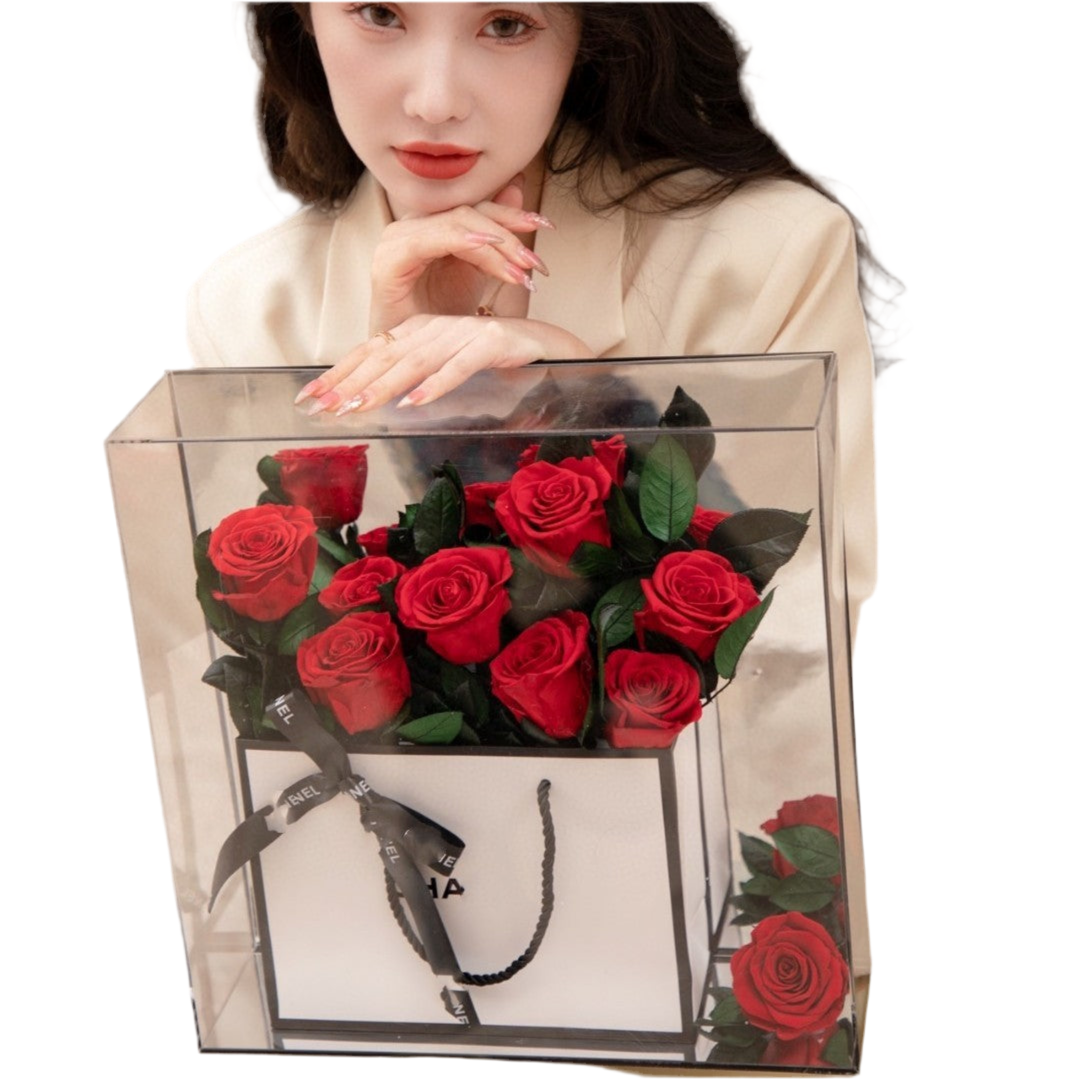 “Eternal Flower Acrylic Gift Box”