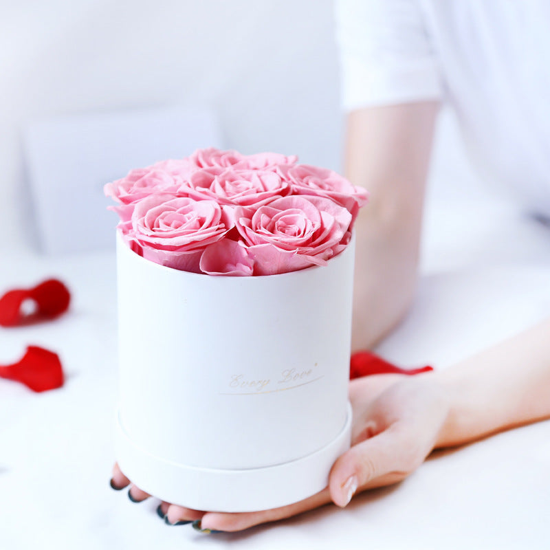 “Eternal Life Immortal Rose with Hug Bucket - Romantic Valentine’s Day Gift”