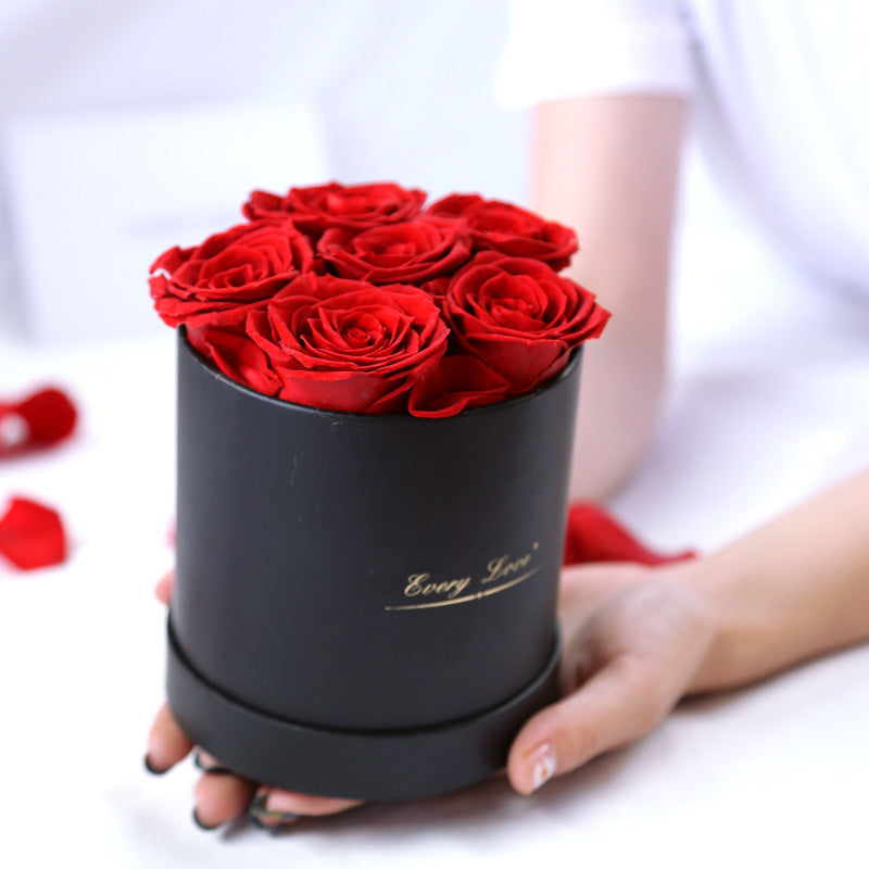 “Eternal Life Immortal Rose with Hug Bucket - Romantic Valentine’s Day Gift”