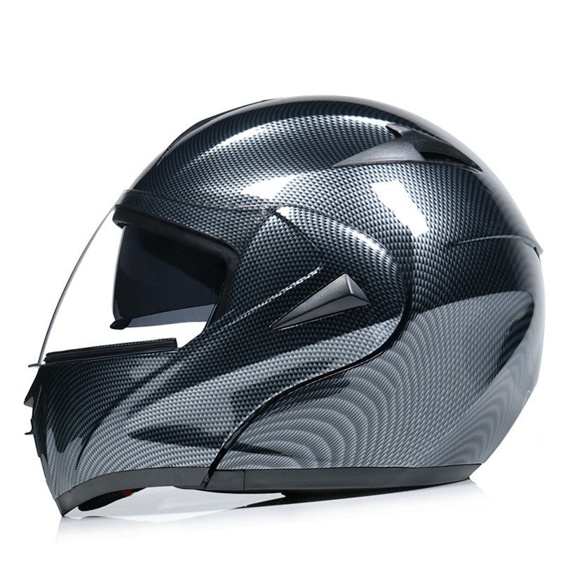 “Carbon Fiber Uncovered Motorcycle Helmet”