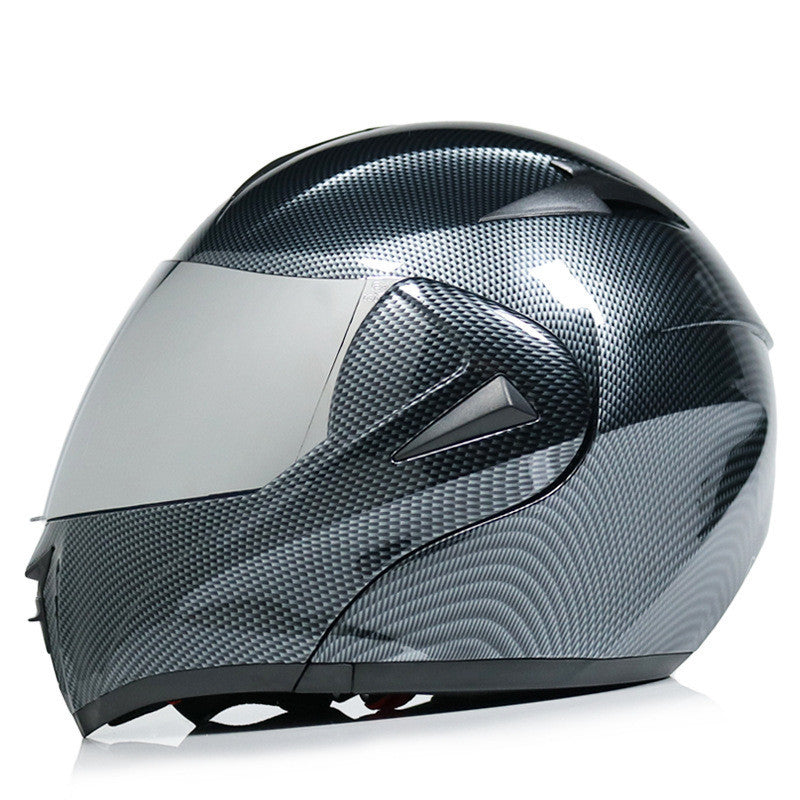 “Carbon Fiber Uncovered Motorcycle Helmet”