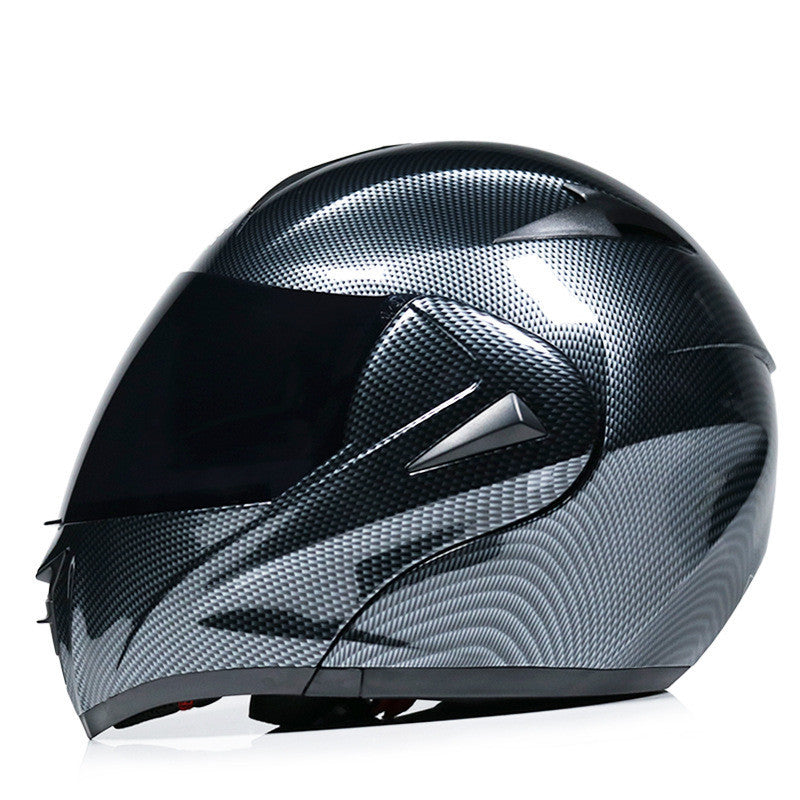 “Carbon Fiber Uncovered Motorcycle Helmet”