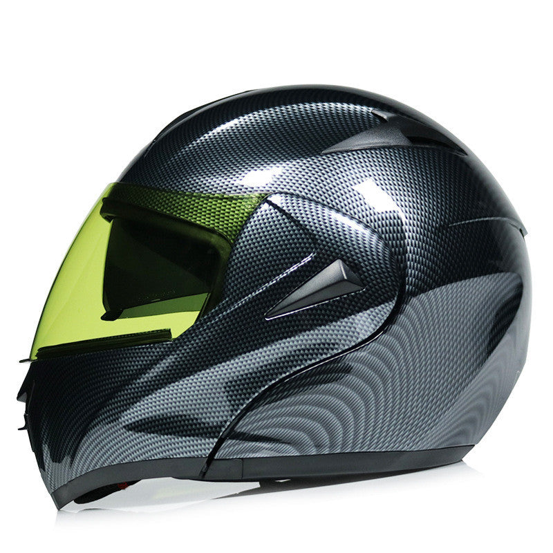 “Carbon Fiber Uncovered Motorcycle Helmet”