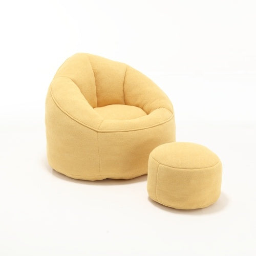 “Foam Bean Bag Chair with Footrest”