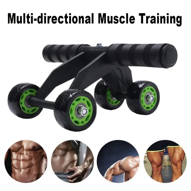 “4-Wheel Foldable Abdominal Exercise Wheel”