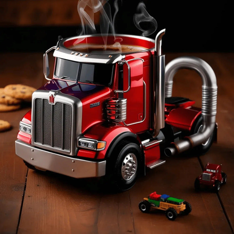 “Semi-Truck Ceramic Coffee Mug”