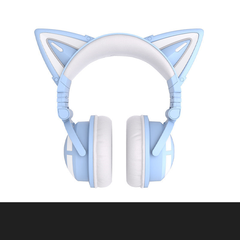 “Cute White Wireless Gaming Headset”