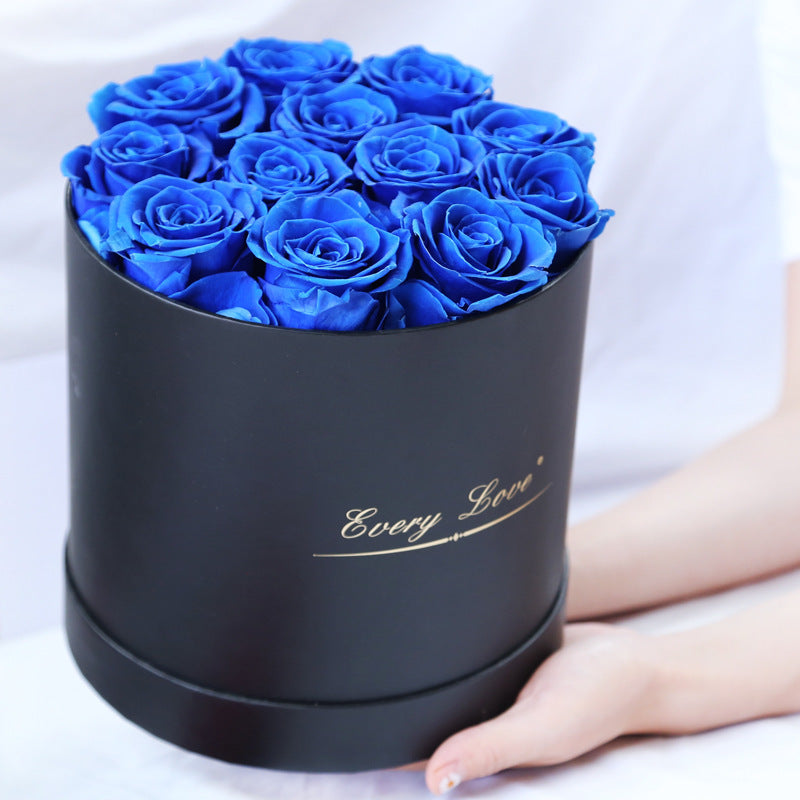 “Eternal Life Immortal Rose with Hug Bucket - Romantic Valentine’s Day Gift”