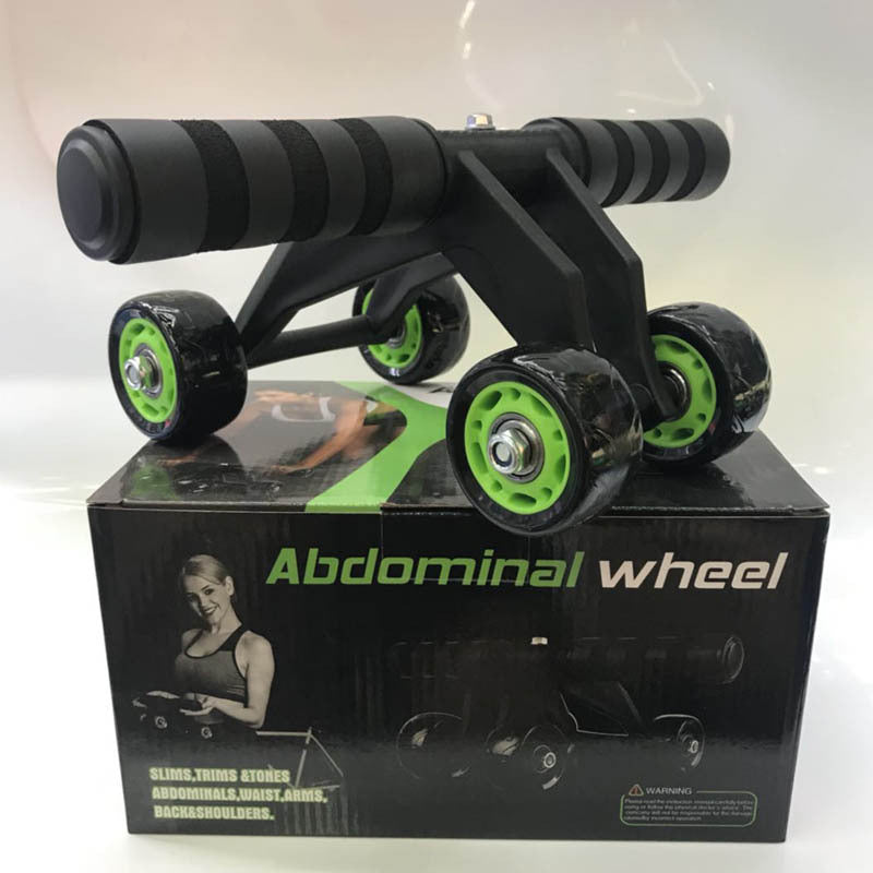 “4-Wheel Foldable Abdominal Exercise Wheel”