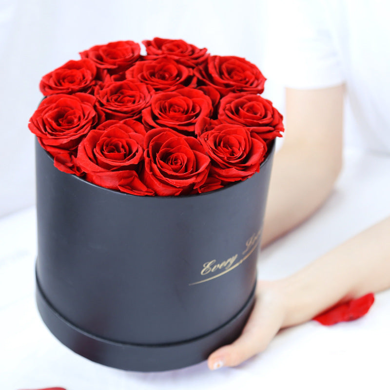 “Eternal Life Immortal Rose with Hug Bucket - Romantic Valentine’s Day Gift”