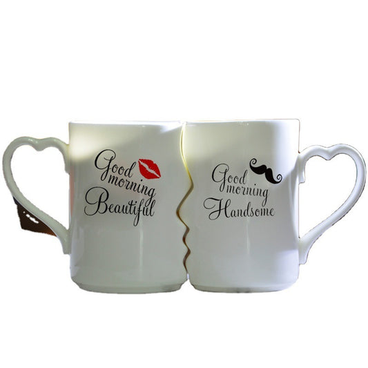 “Couple Cup Ceramic Coffee Kiss Mug”