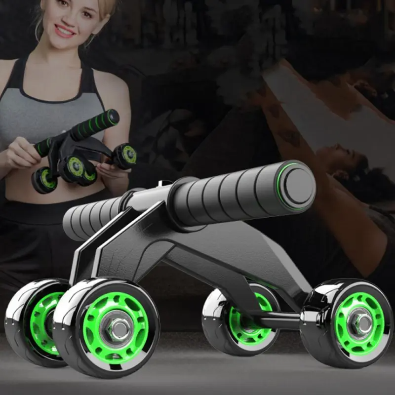 “4-Wheel Foldable Abdominal Exercise Wheel”