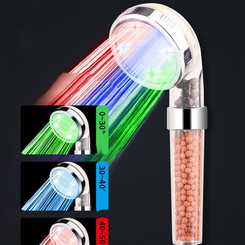 “LED Color-Changing Handheld Shower Head”