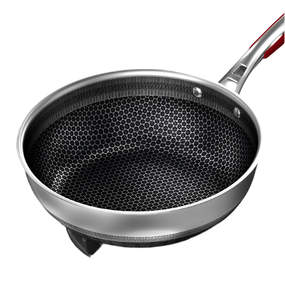 “Honeycomb Non-Stick Wok – Vegetable Pan, Household Cooking Pot, Small Size”