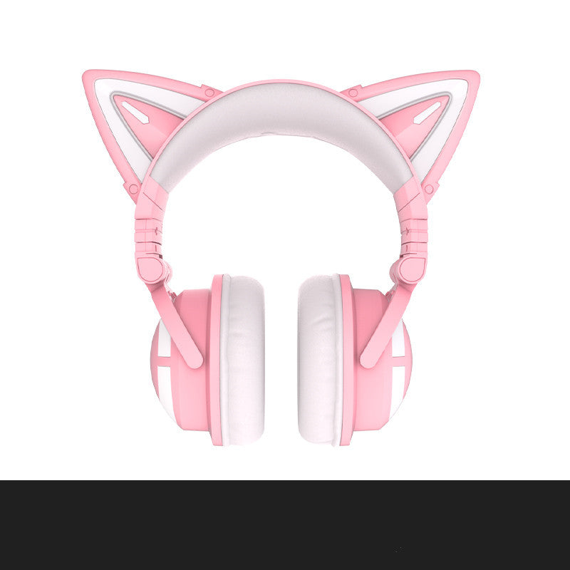 “Cute White Wireless Gaming Headset”