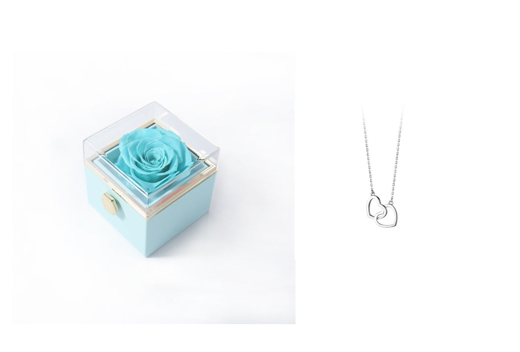 “Rotating Acrylic Rose Jewelry Box”