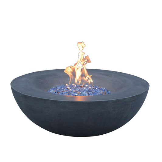 “42” Dark Gray Concrete Propane Fire Pit Bowl”