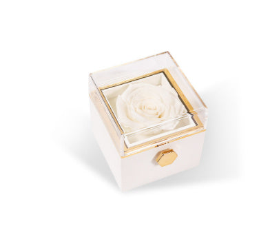 “Rotating Acrylic Rose Jewelry Box”