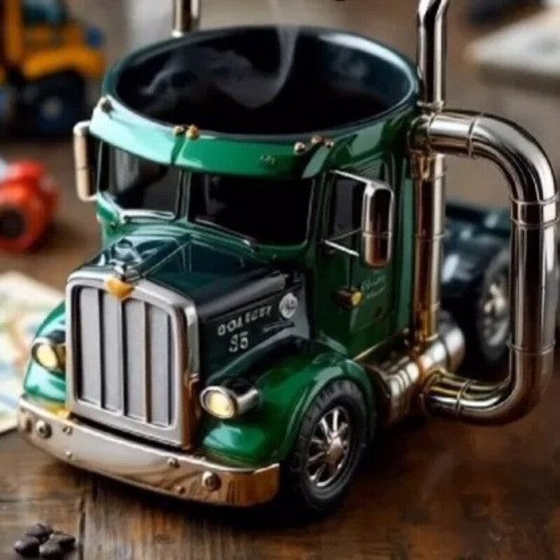 “Semi-Truck Ceramic Coffee Mug”