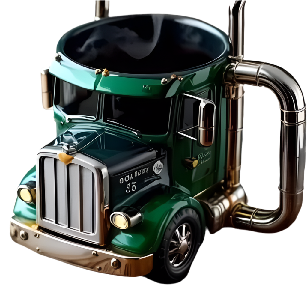 “Semi-Truck Ceramic Coffee Mug”