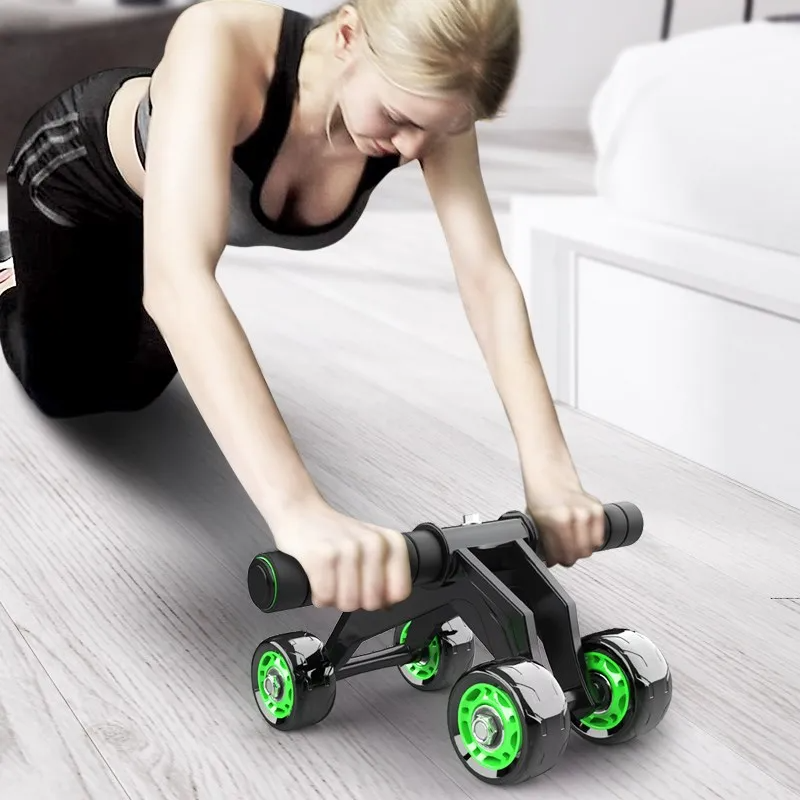 “4-Wheel Foldable Abdominal Exercise Wheel”