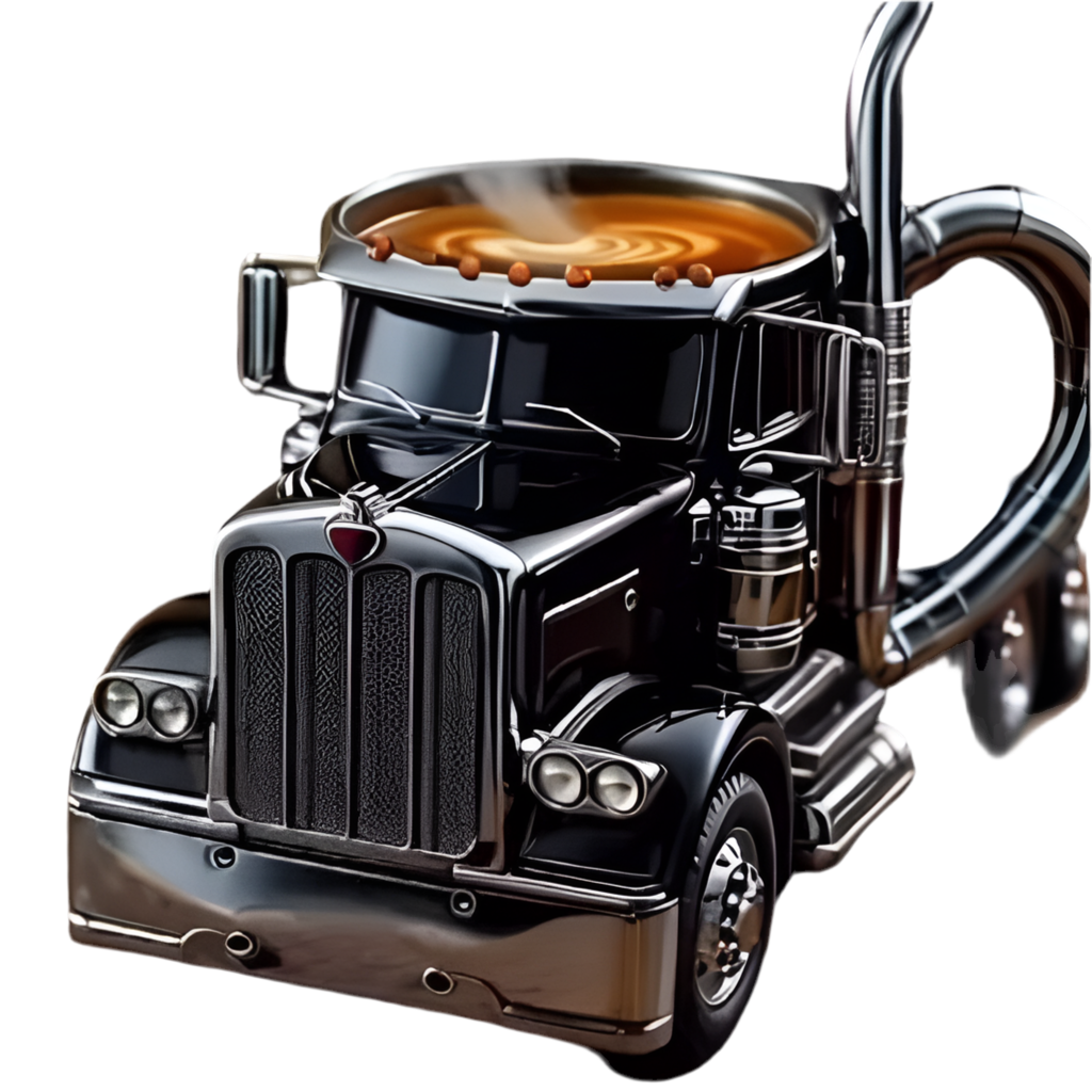 “Semi-Truck Ceramic Coffee Mug”