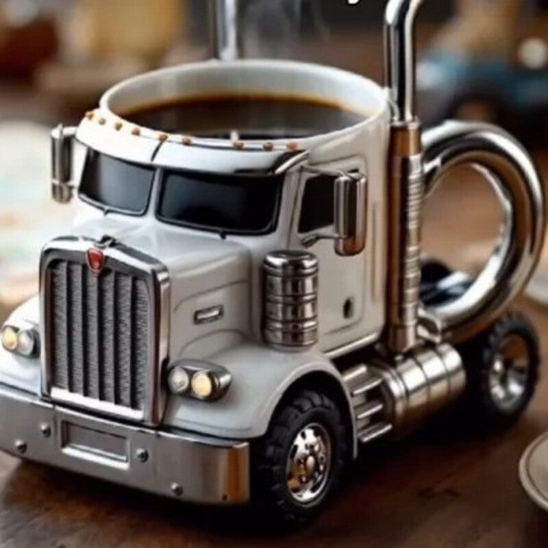 “Semi-Truck Ceramic Coffee Mug”