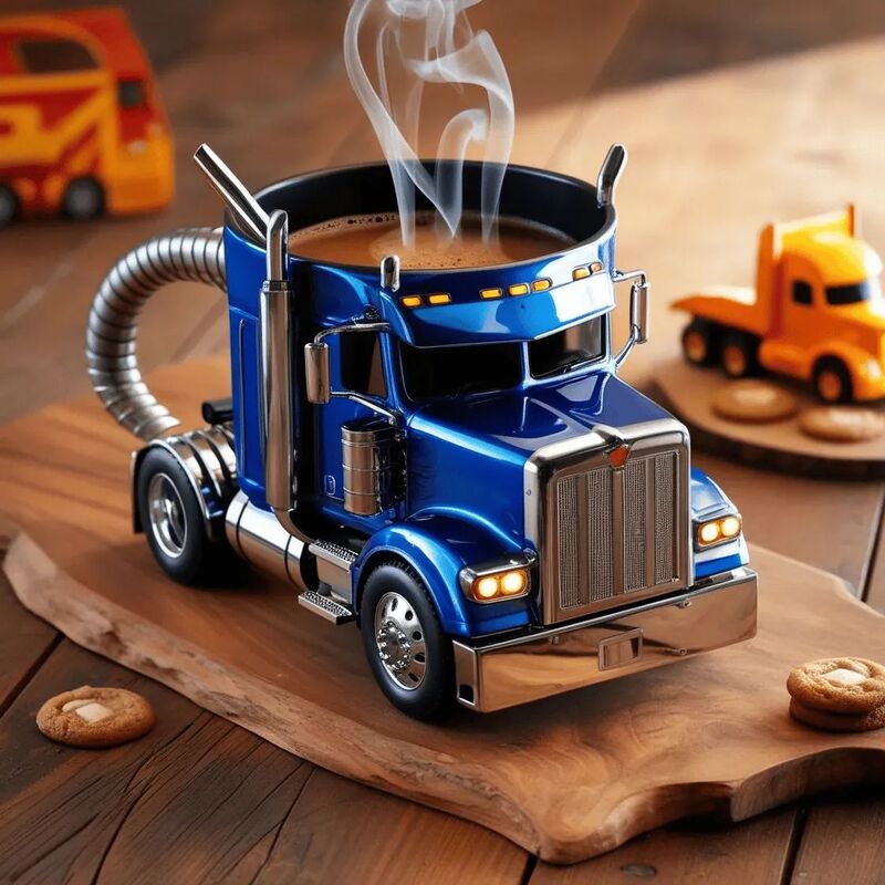 “Semi-Truck Ceramic Coffee Mug”