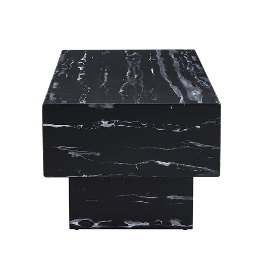 “Black Marble Rectangular Coffee Table”