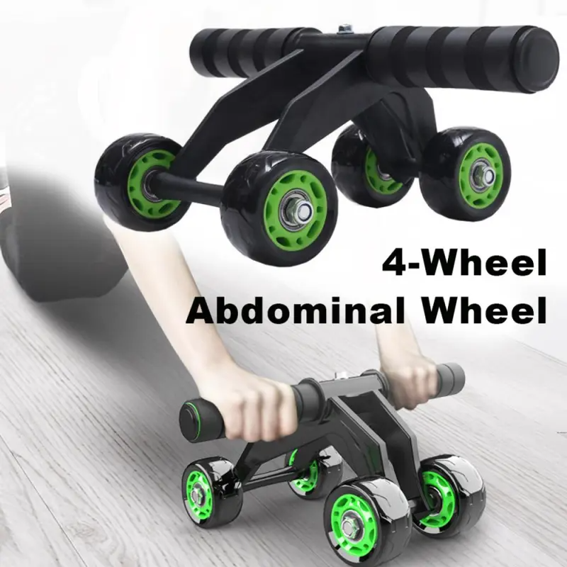 “4-Wheel Foldable Abdominal Exercise Wheel”