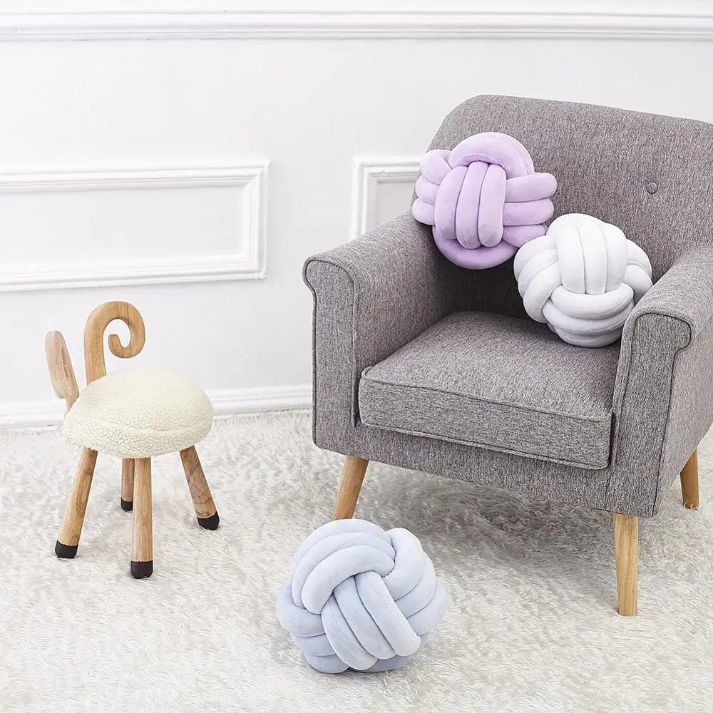 Coussin boule à nœuds – Coussin décoratif moderne pour votre maison 