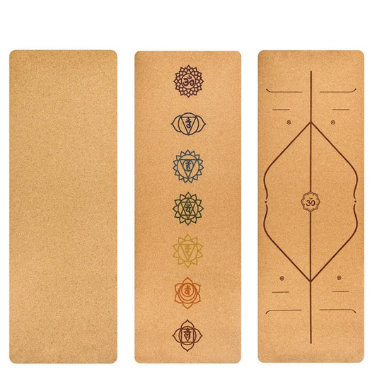 “Natural Cork TPE Yoga Mat”