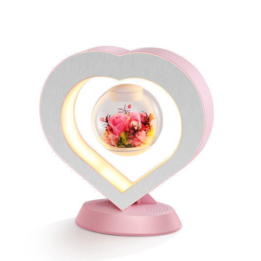 “Valentine’s Day Heart Floating LED Night Light - Magnetic Levitation Desk Lamp & Home Decor”