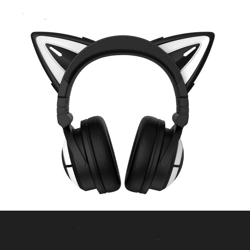 “Cute White Wireless Gaming Headset”