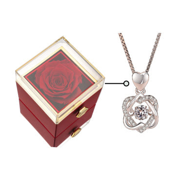 “Rotating Acrylic Rose Jewelry Box”