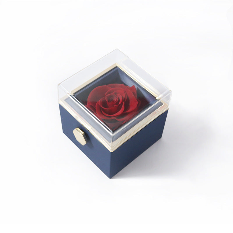 “Rotating Acrylic Rose Jewelry Box”